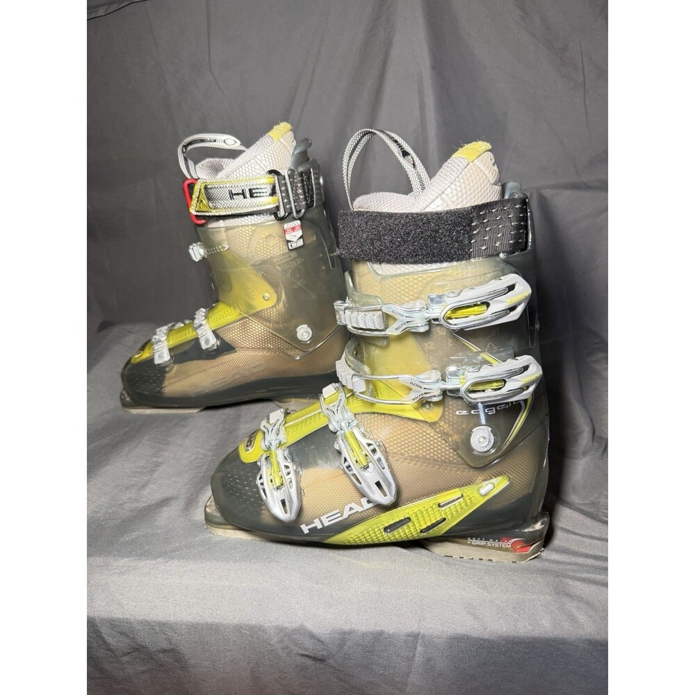 Head Edge +11 Black Yellow Downhill Ski Boots Men's Size Mondo 26/26.5